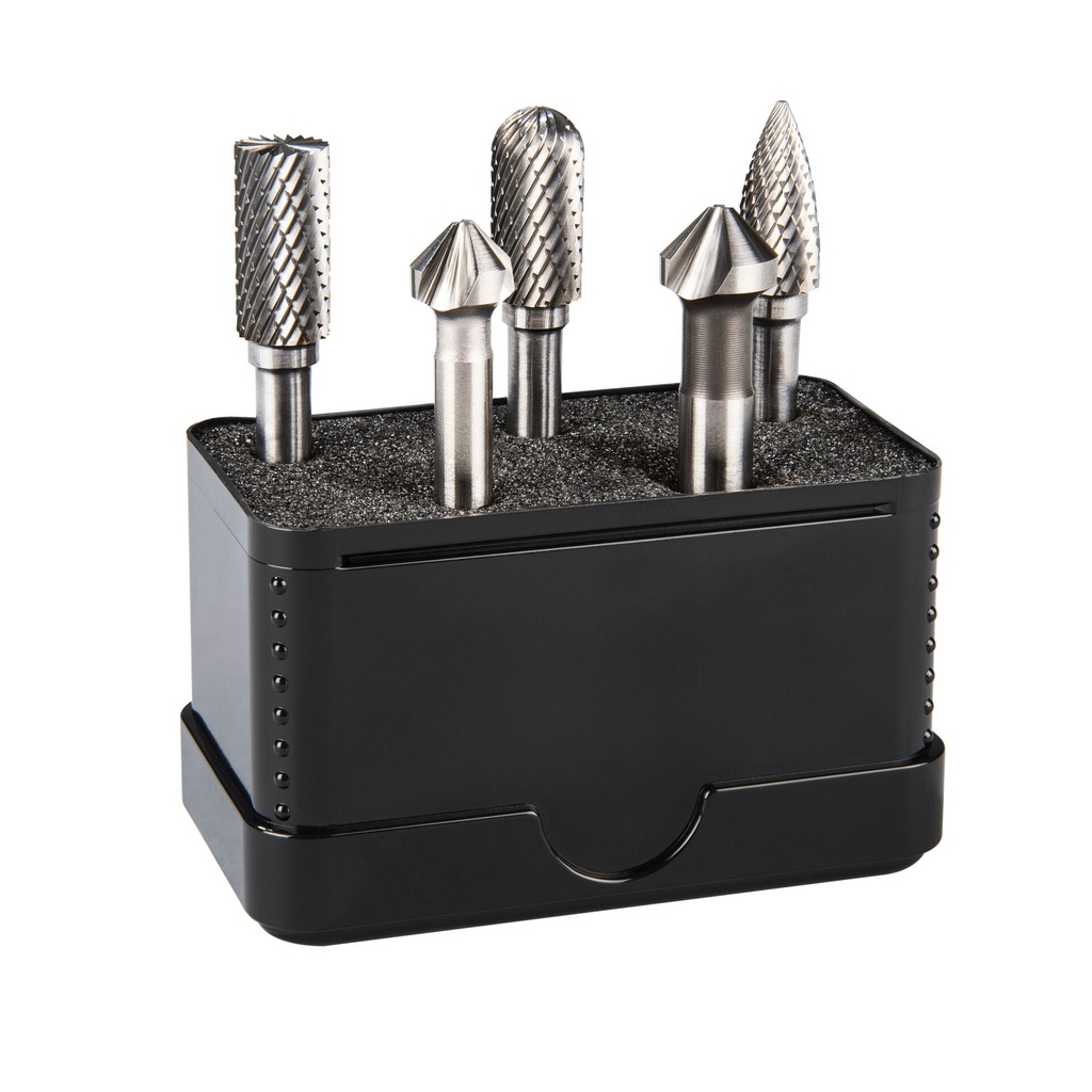 Alpen Kombi-Set 5-pcs. HM Rotary Burrs  + 2 UGT Countersinks