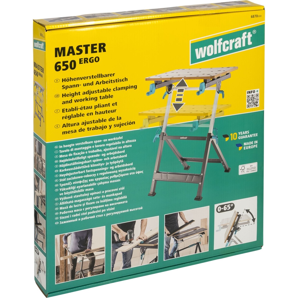 Wolfcraft MASTER 650 ERGO Arbeits- und Spanntisch