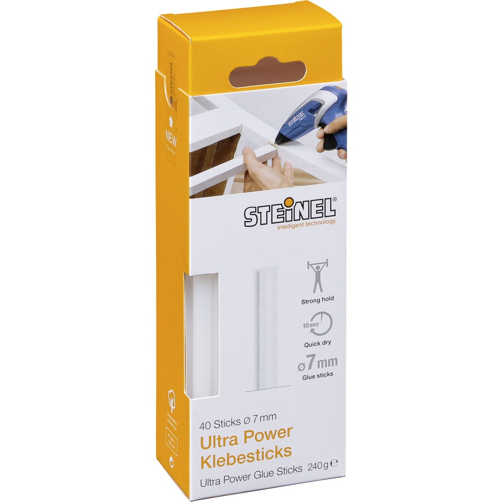 1x40 Steinel 7mm Ultra Power Hot Glue Sticks