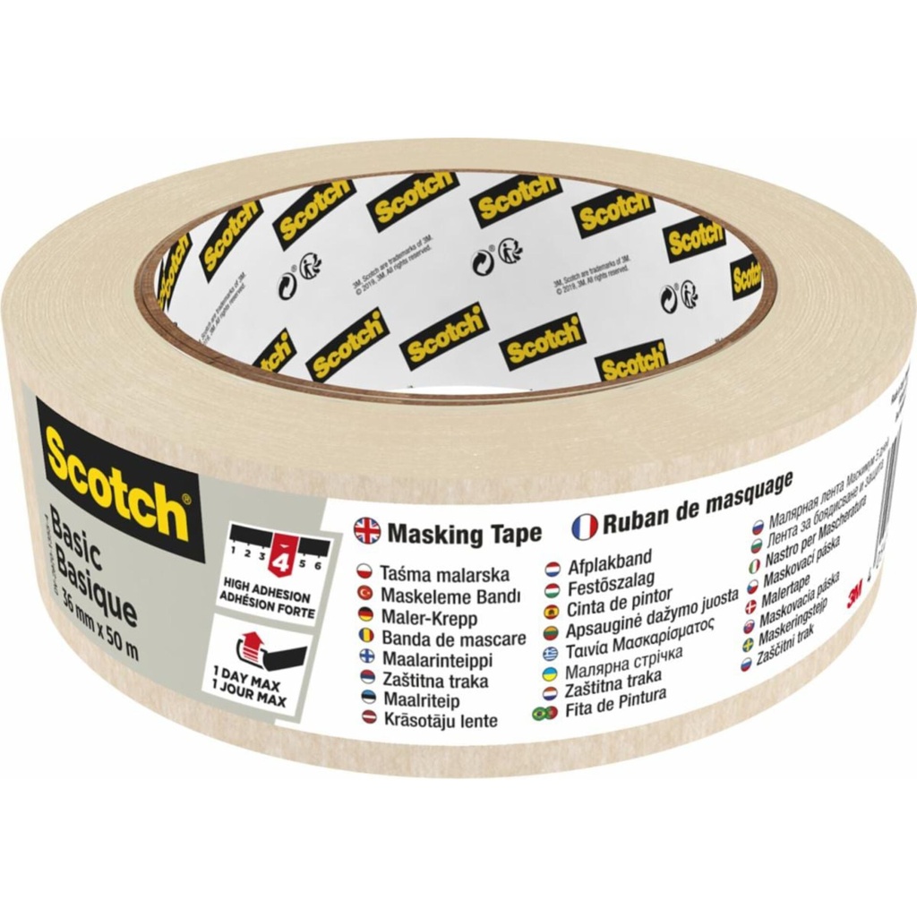 Scotch Masking Tape Basic 36mmx50m beige 2010/36