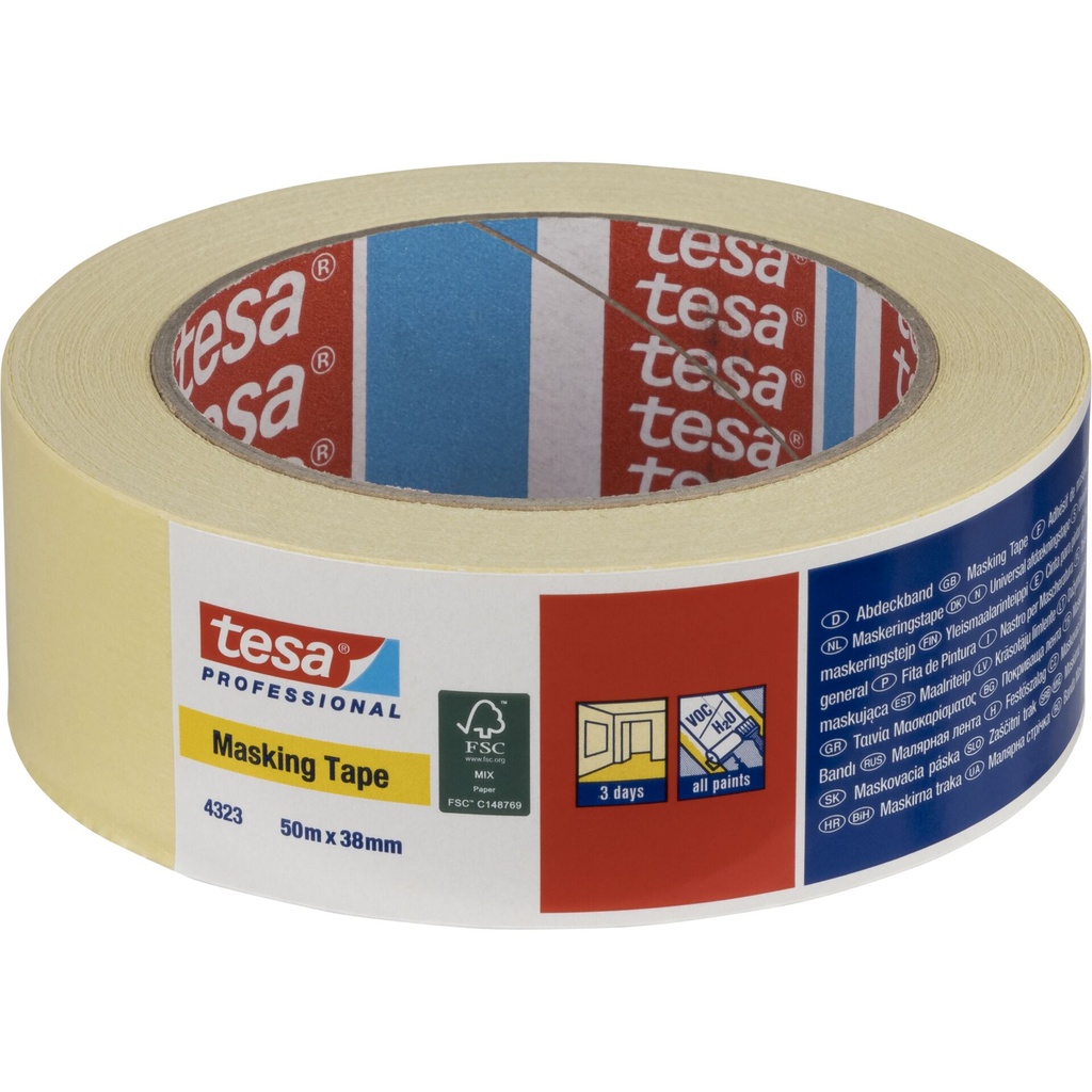 Tesa Paper Masking Tape 50mx38mm Standard beige 04323