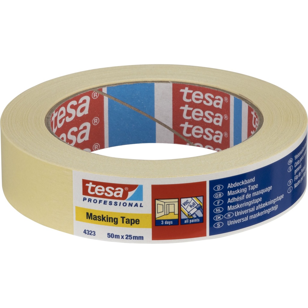 Tesa Paper Masking Tape 50mx25mm Standard beige 04323