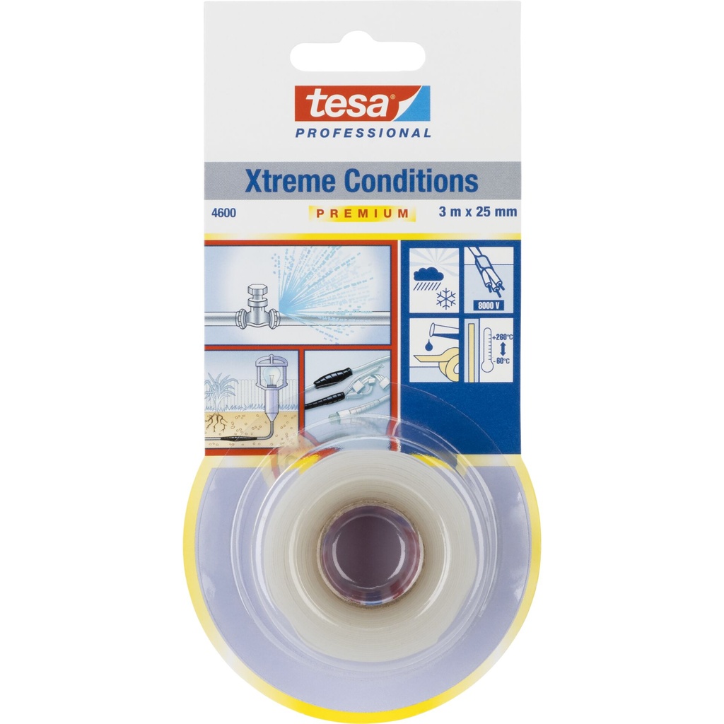 Tesa Silicon Tape 3m x 25mm Prem.Prof.Xtr.Cond.transp. 04600