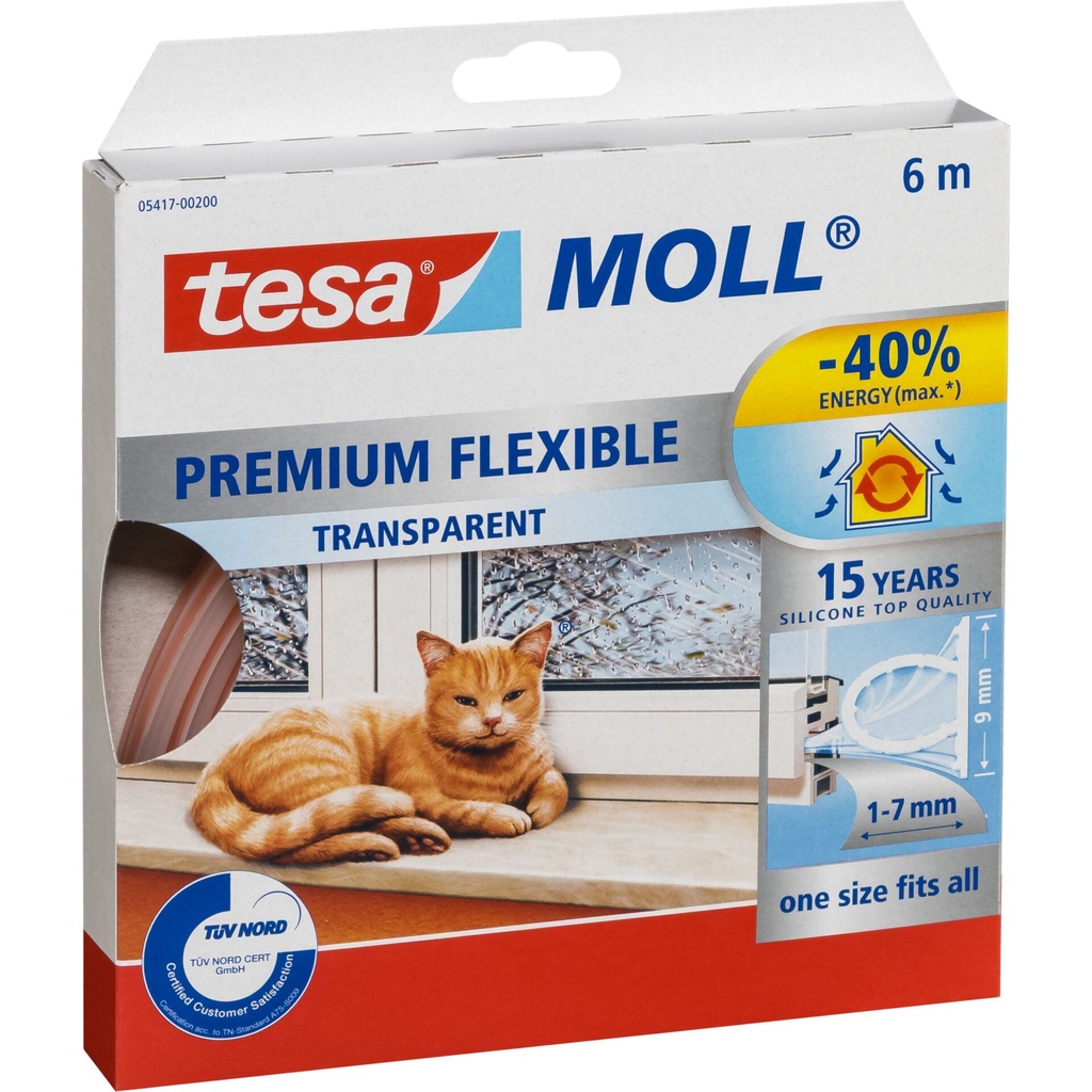Tesa Moll Premium flexible 6m Transparent 05417
