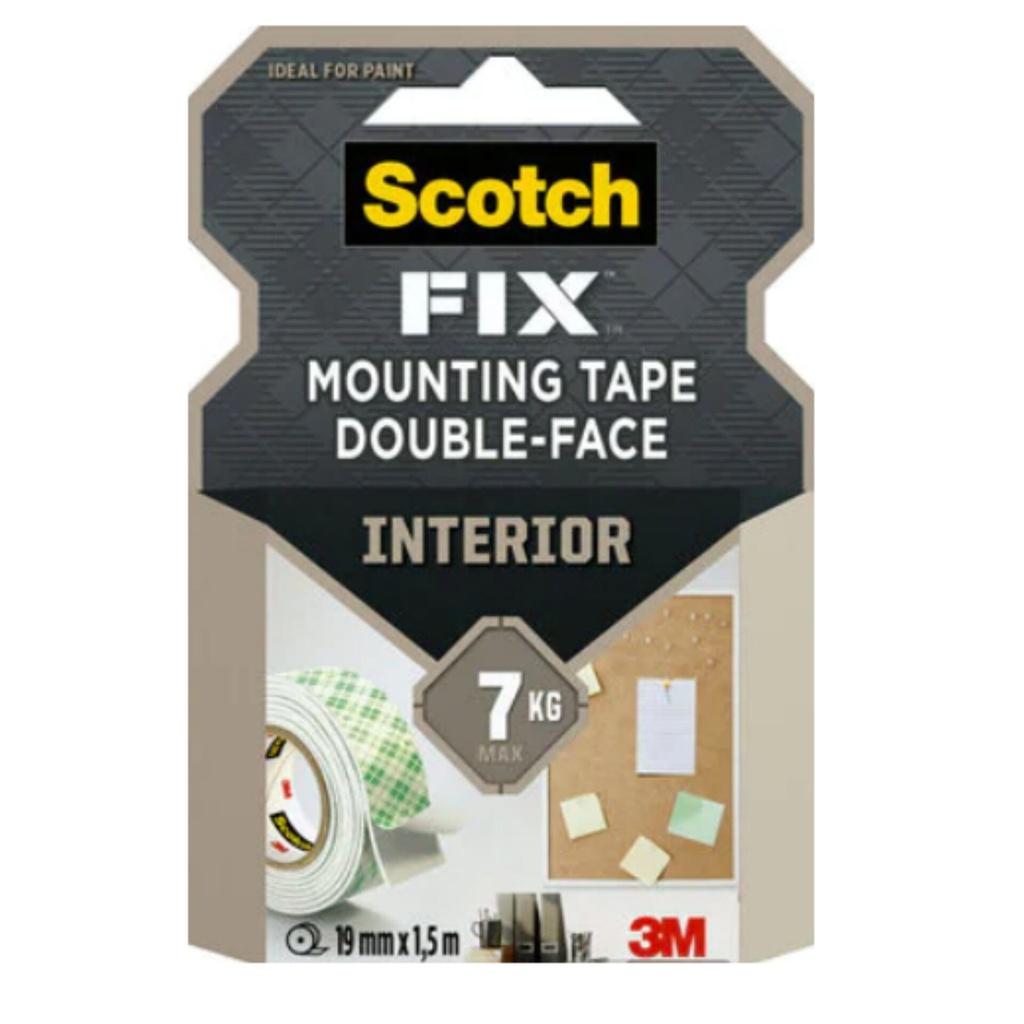 Scotch Fix Inter. Doppels. Klebeband 19mmx1,5m weiß