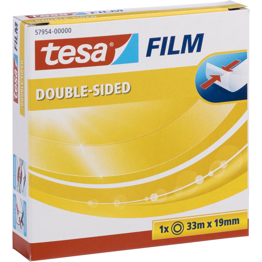 Tesa Double Sid. Tape 33m x 19mm transparent 57954