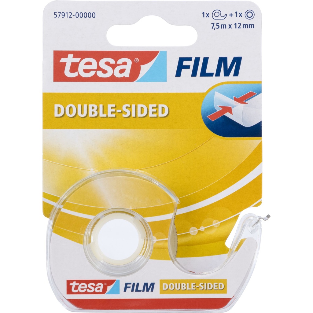 Tesa Double Sid. Tape 7,5m x12mm transparent 57912