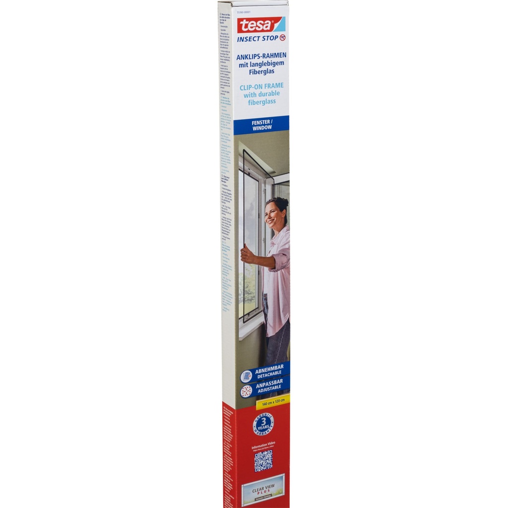 Tesa Insect Stop Clip On 1,2x1,4m anthrazit 55360