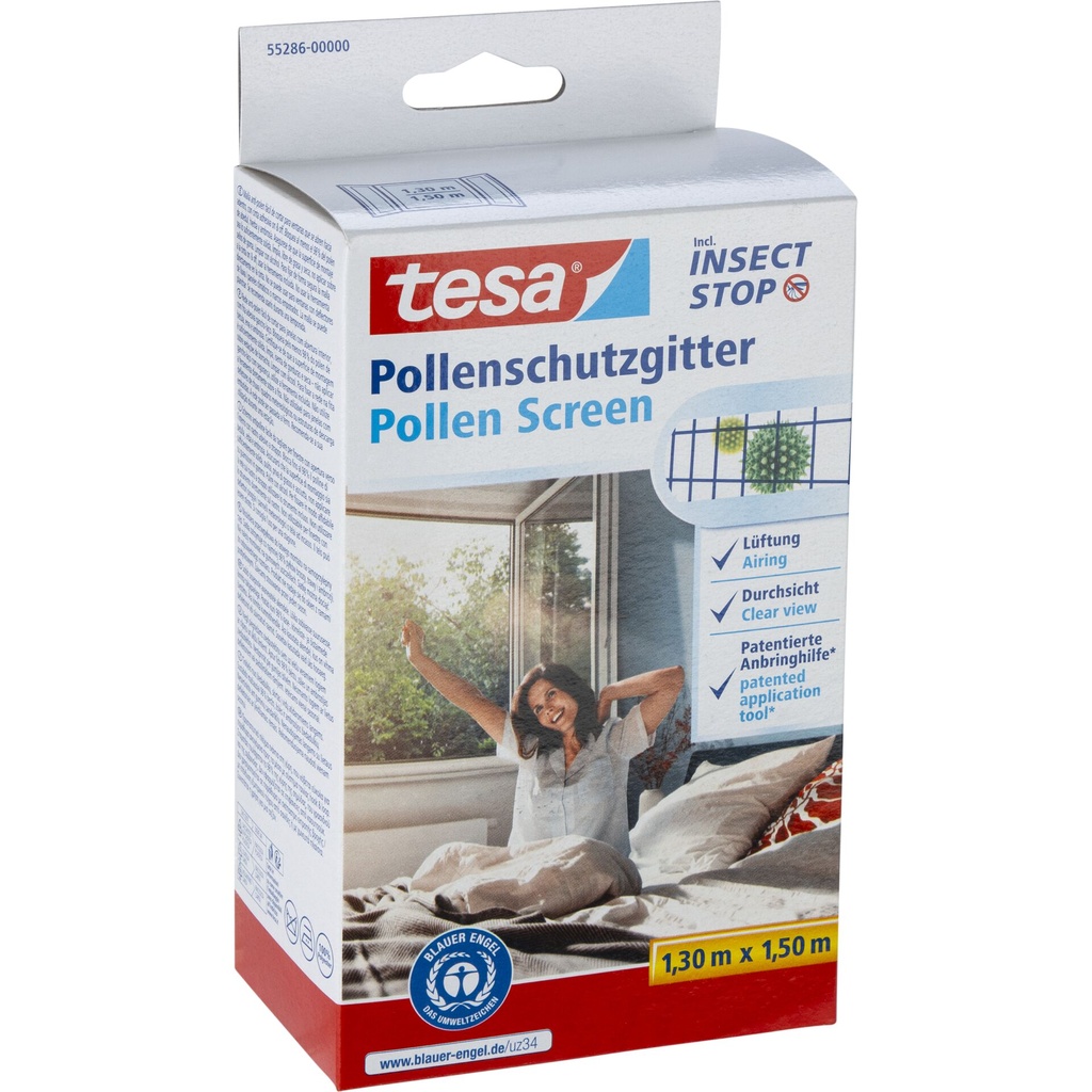 Tesa Pollenschutzgitter Klett 130x150cm 55286