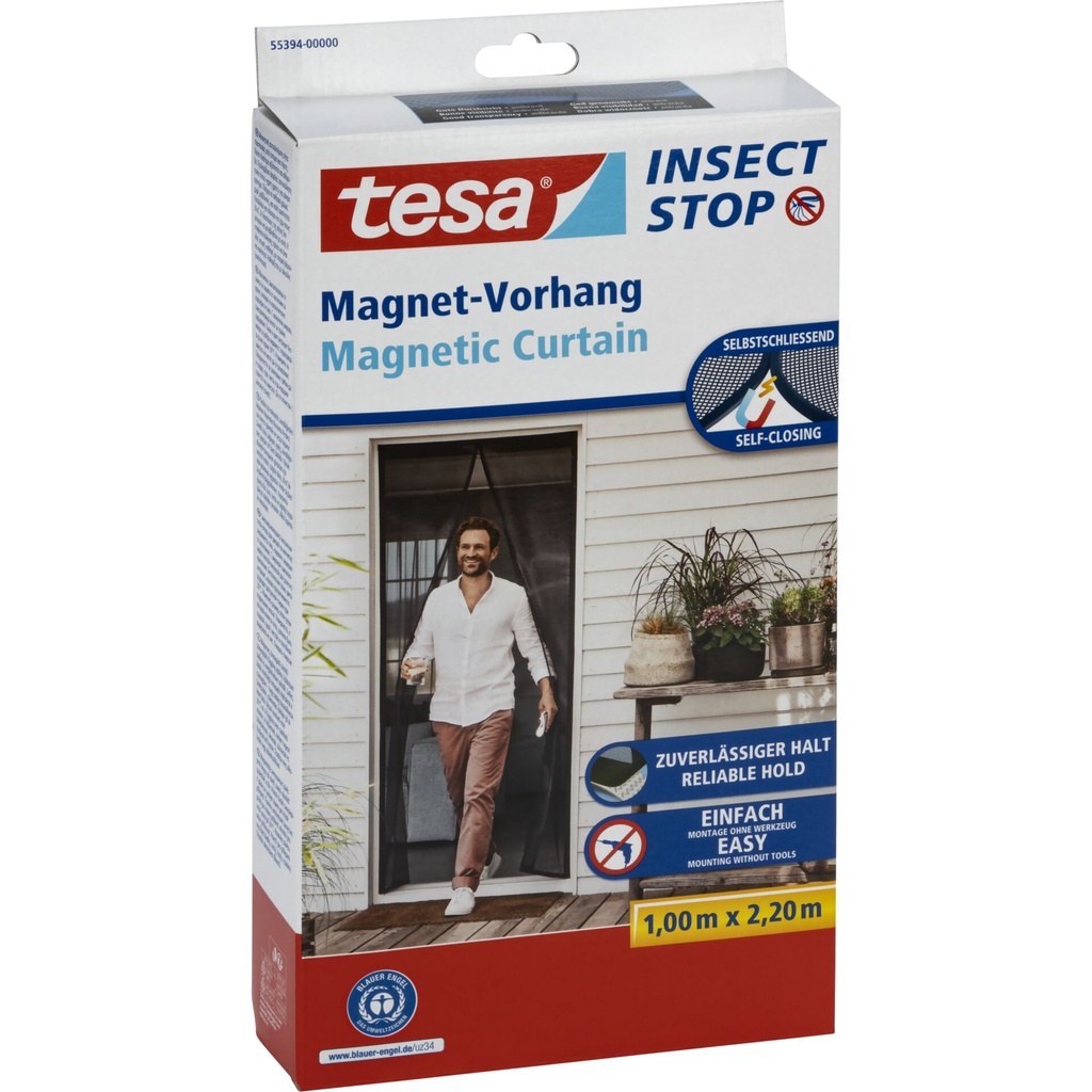 Tesa Fliegengitter Magnetvorhang 1,0x2,20m anthrazit 55394