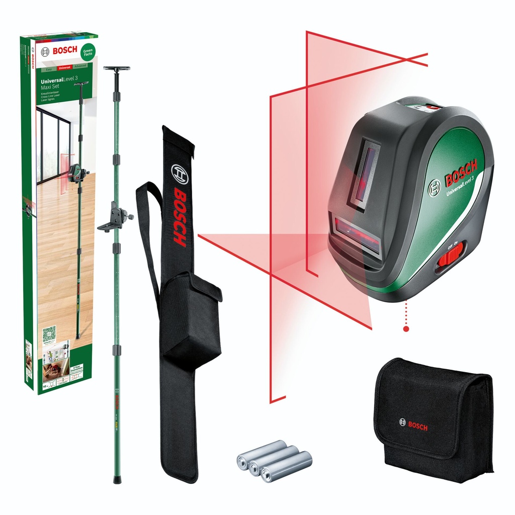 Bosch UniversalLevel 3 Maxi Set Kreuzlinien-Laser