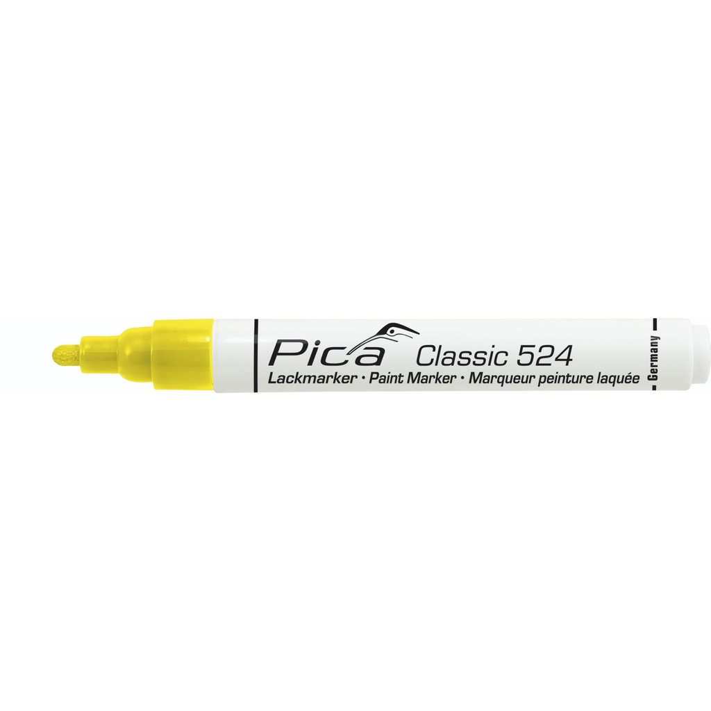 Pica Classic Industrial Paint Marker, 2-4mm bullet tip, yellow
