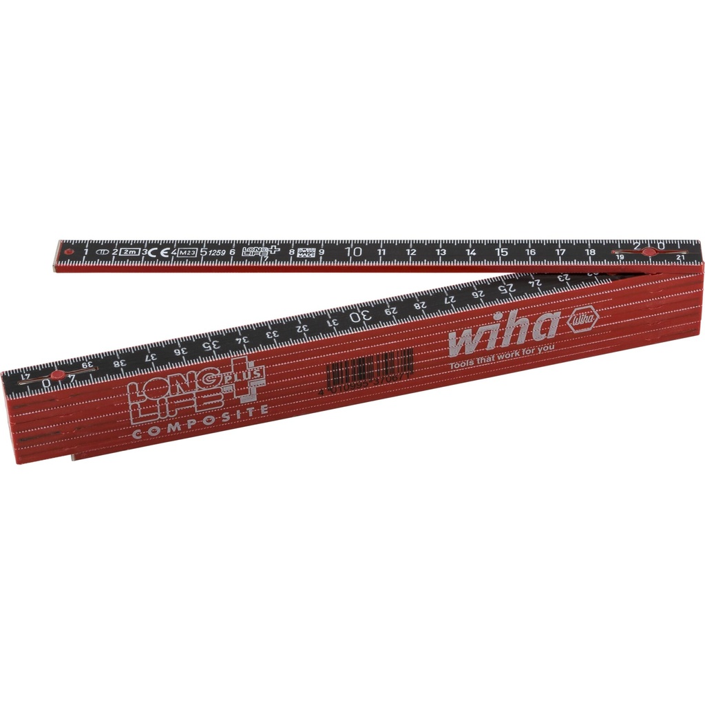 Wiha Gliedermaßstab Longlife Plus Composite 2 m metrisch