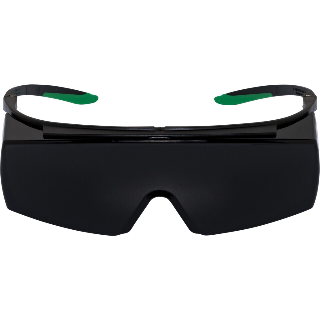 uvex super f OTG welding safety spectacles black/green