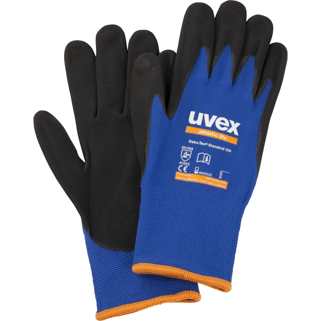 uvex athletic lite assembly glove size 11