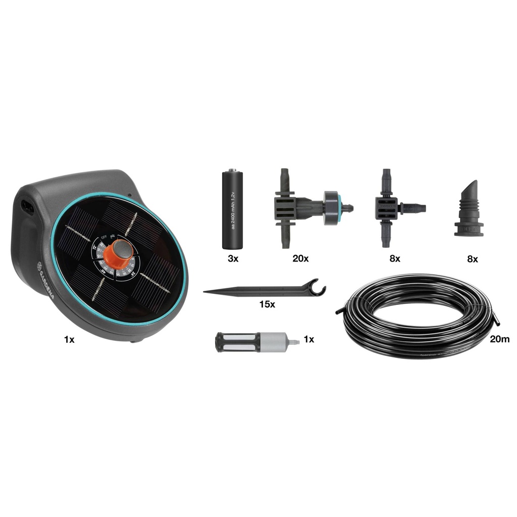 Gardena solar-powered irrigation aquaBloom Set