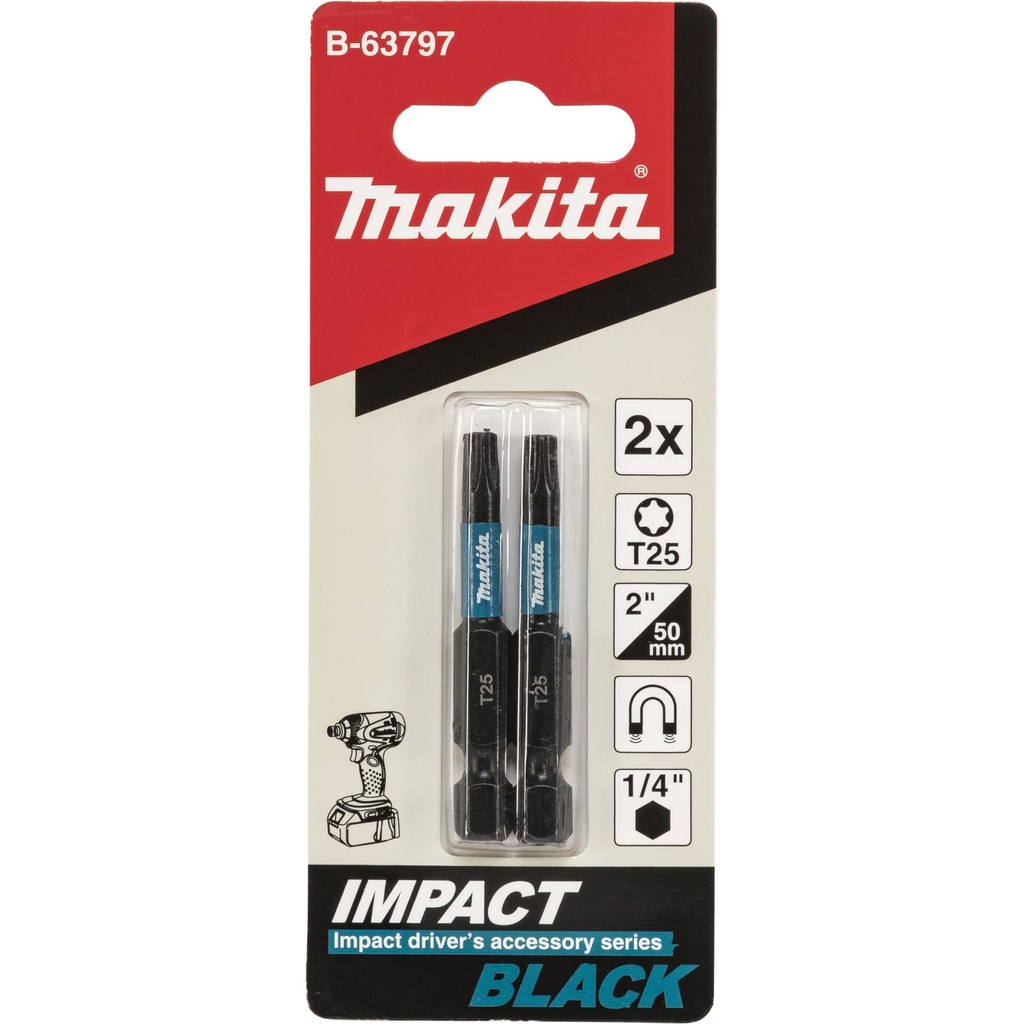 Makita B-63797 Bit T25x50mm 2pcs.