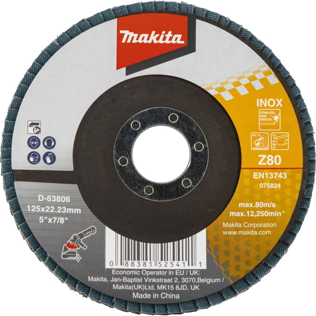 Makita Fächerschleifscheibe 125mm Z80