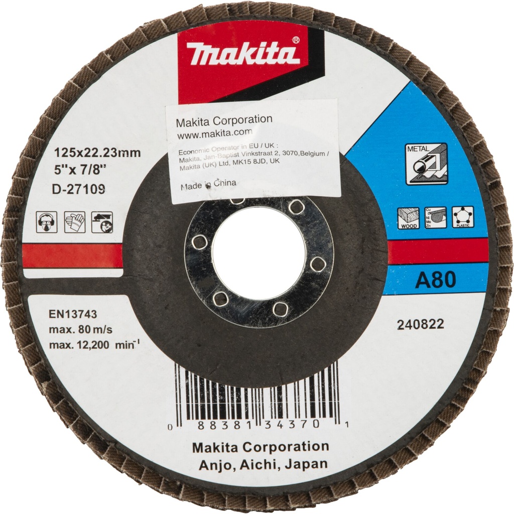 Makita Fächerschleifscheibe 125mm A80