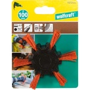 Wolfcraft Sechskant Nylondrahtfächerbürste 100x20mm