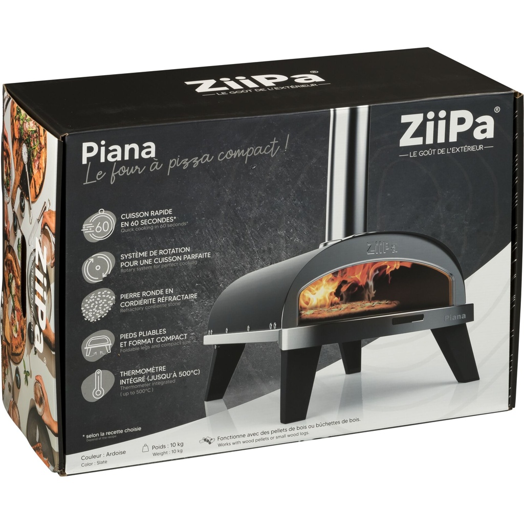 ZiiPa Piana Pellet Pizza Oven Ardoise