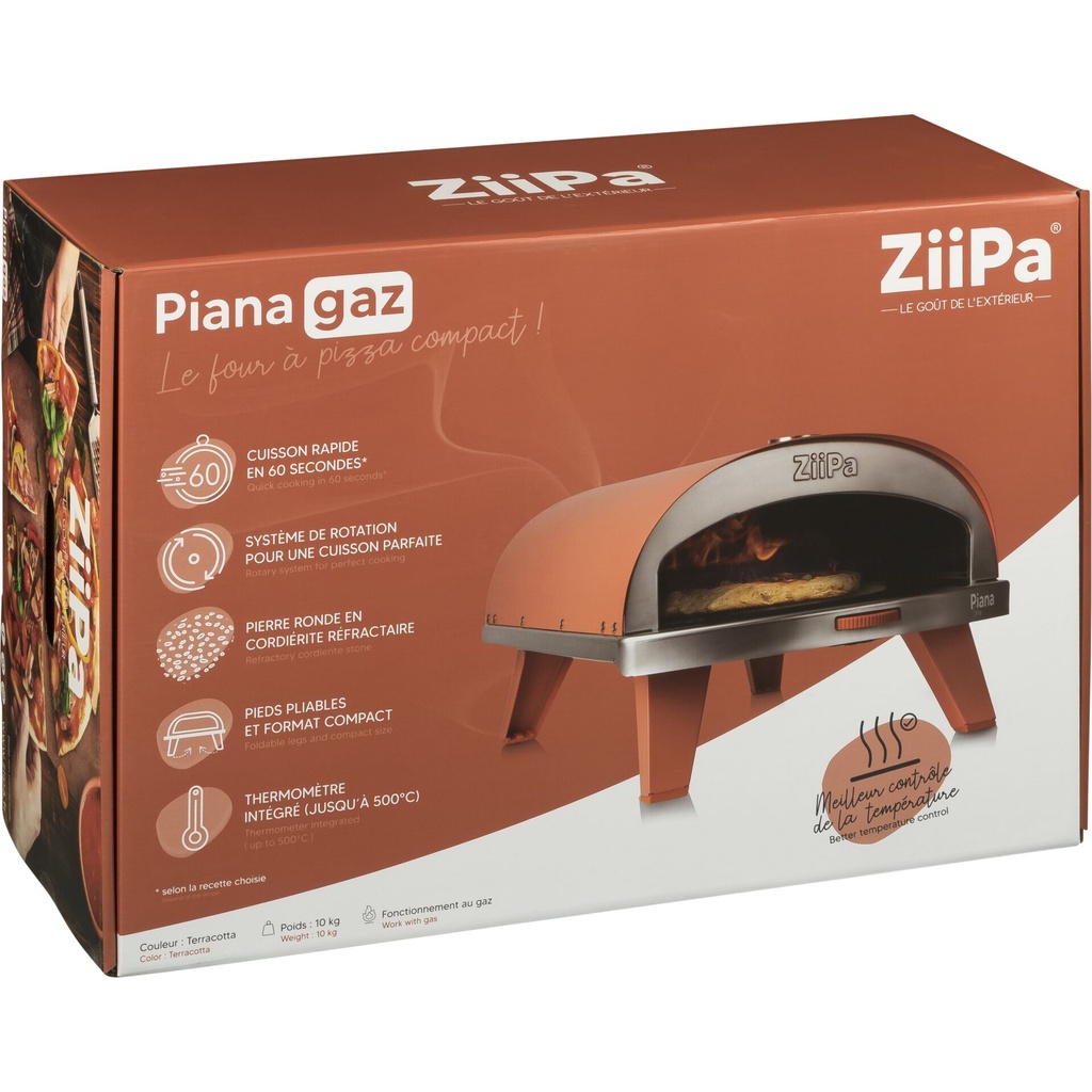 ZiiPa Piana Gas Pizza Oven Terracotta
