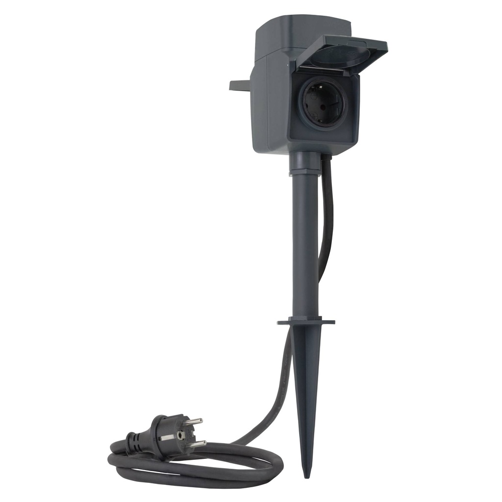 REV Link2Home Außen-Steckdose m Erdspieß 2-fold