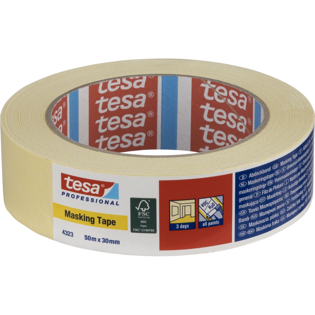 Tesa Paper Masking Tape 50mx30mm Standard beige 04323