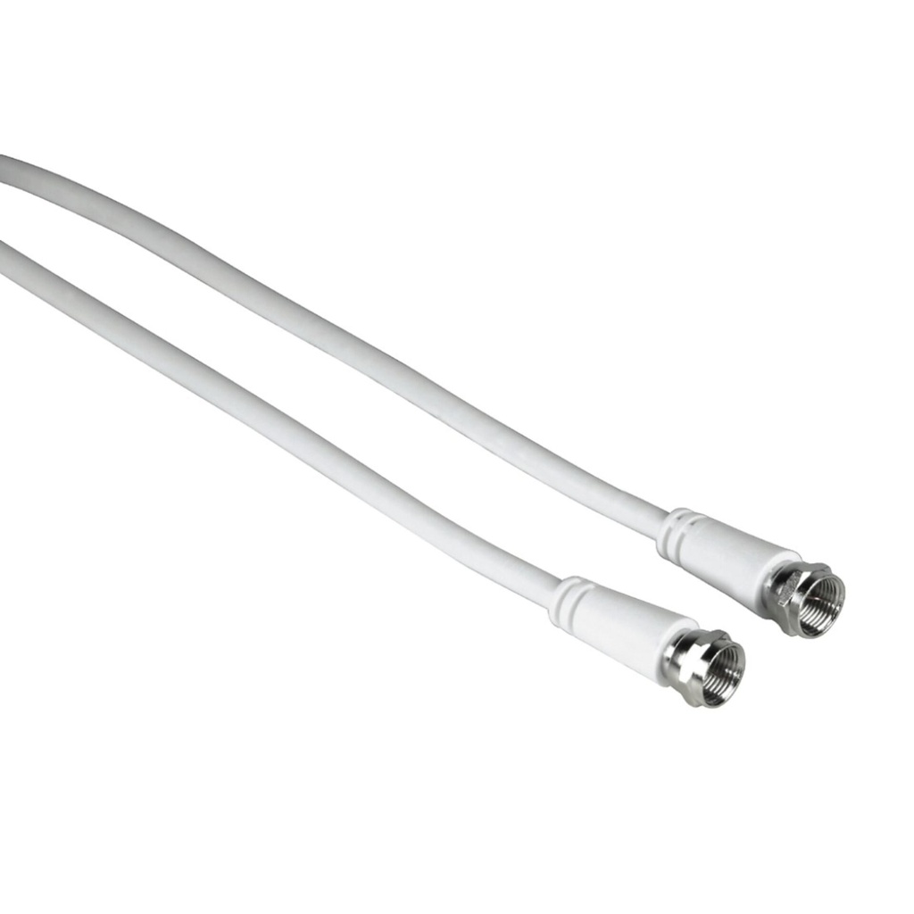 Hama SAT Connection Cable 3m F-plug/F-plug, white 11898