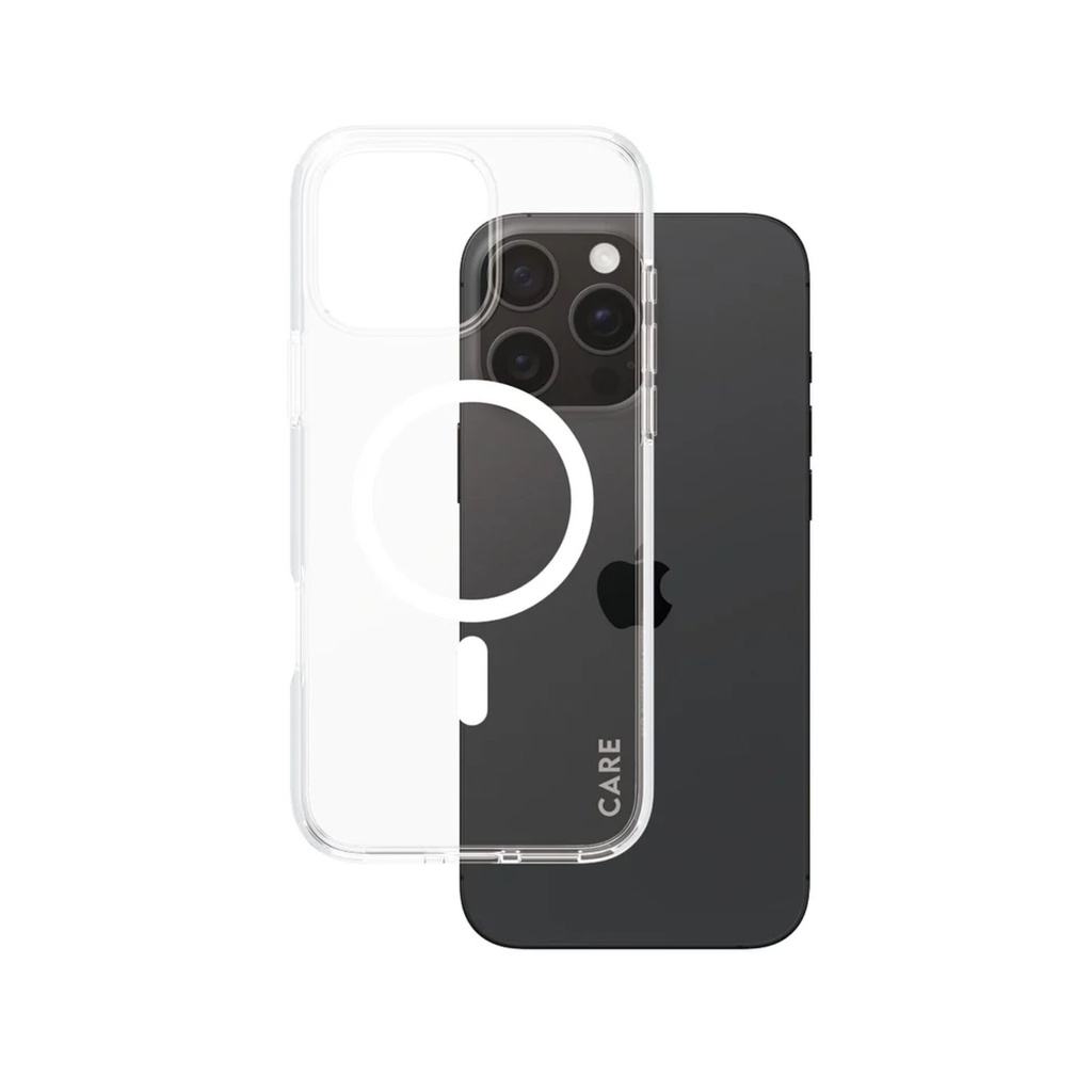 CARE by PanzerGlass Flagship Case Transp WH MagSafe iP 16 P M