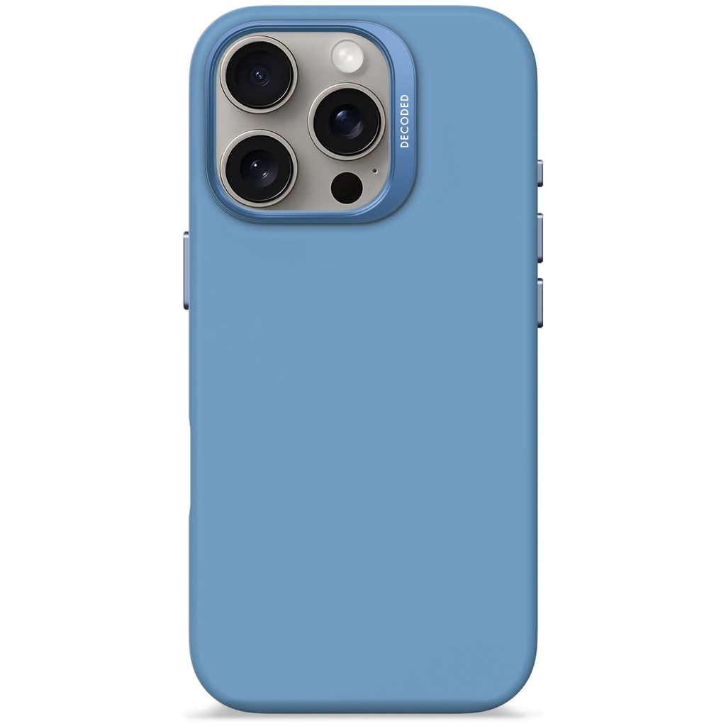 Decoded AntiMicrobial Silicone Backc. iPhone 16 Pro Light Blue