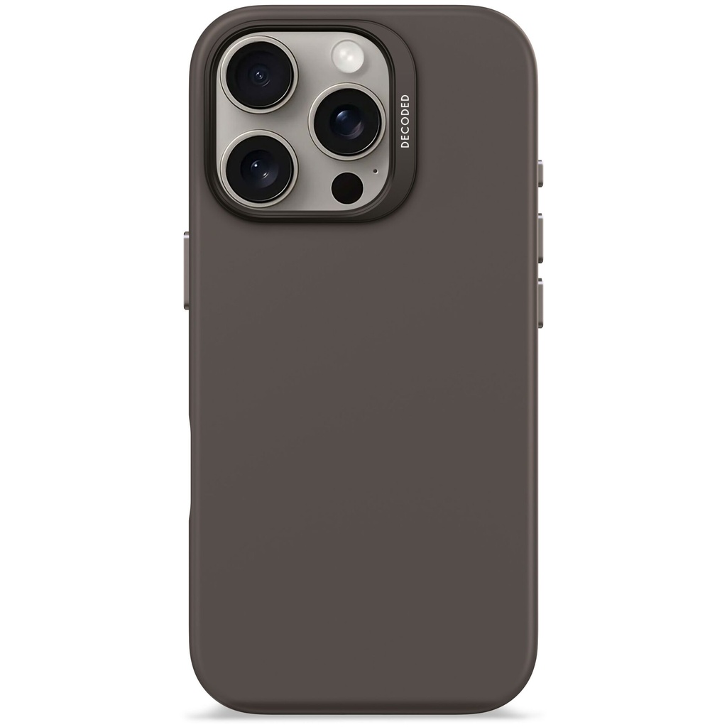 Decoded AntiMicrobial Silicone Backcover iPhone 16 Pro Black