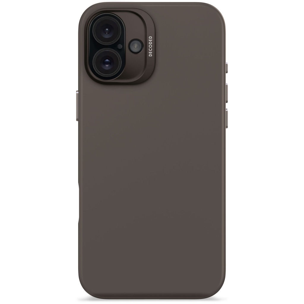 Decoded AntiMicrobial Silicone Backcover iPhone 16 Plus Black