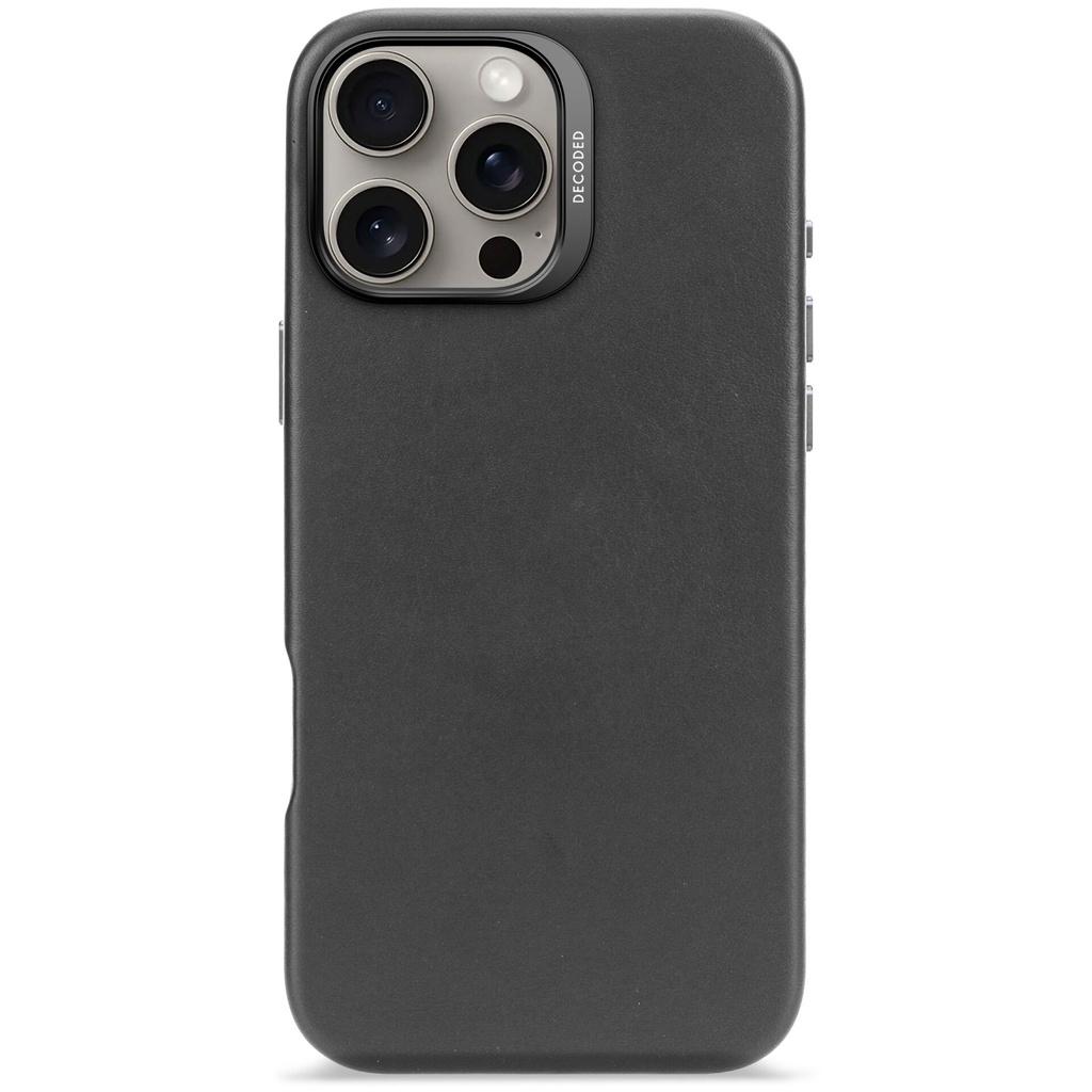 Decoded Leather Backcover iPhone 16 Pro Max Black