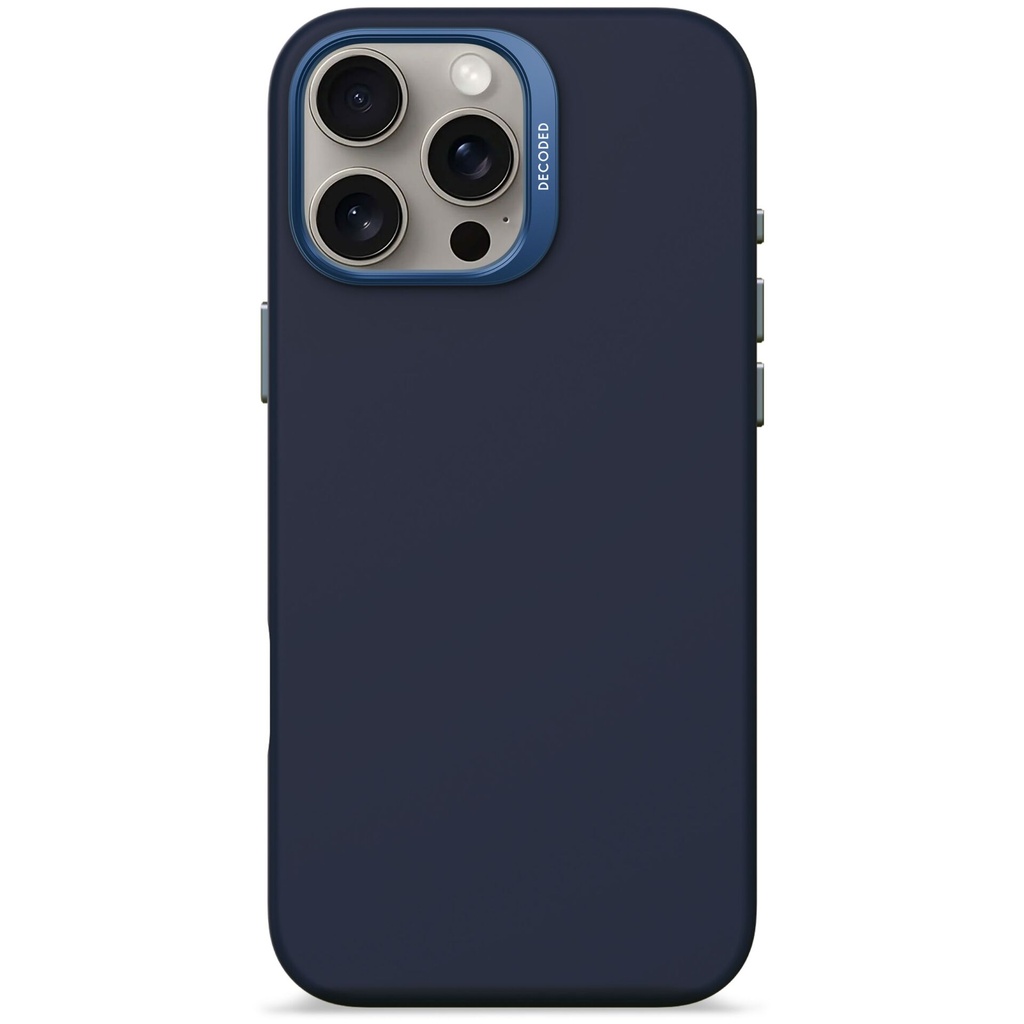 Decoded AntiMicrobial Silicone Backcover iPhone 16 Pro Max Navy