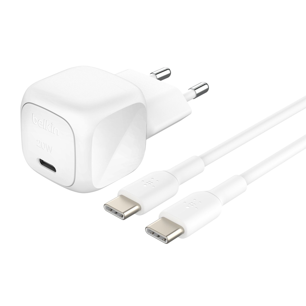 Belkin BOOST Charge USB-C 20W PD PPS 1m USB-C Cab.WCA009KQ1MWH-B6