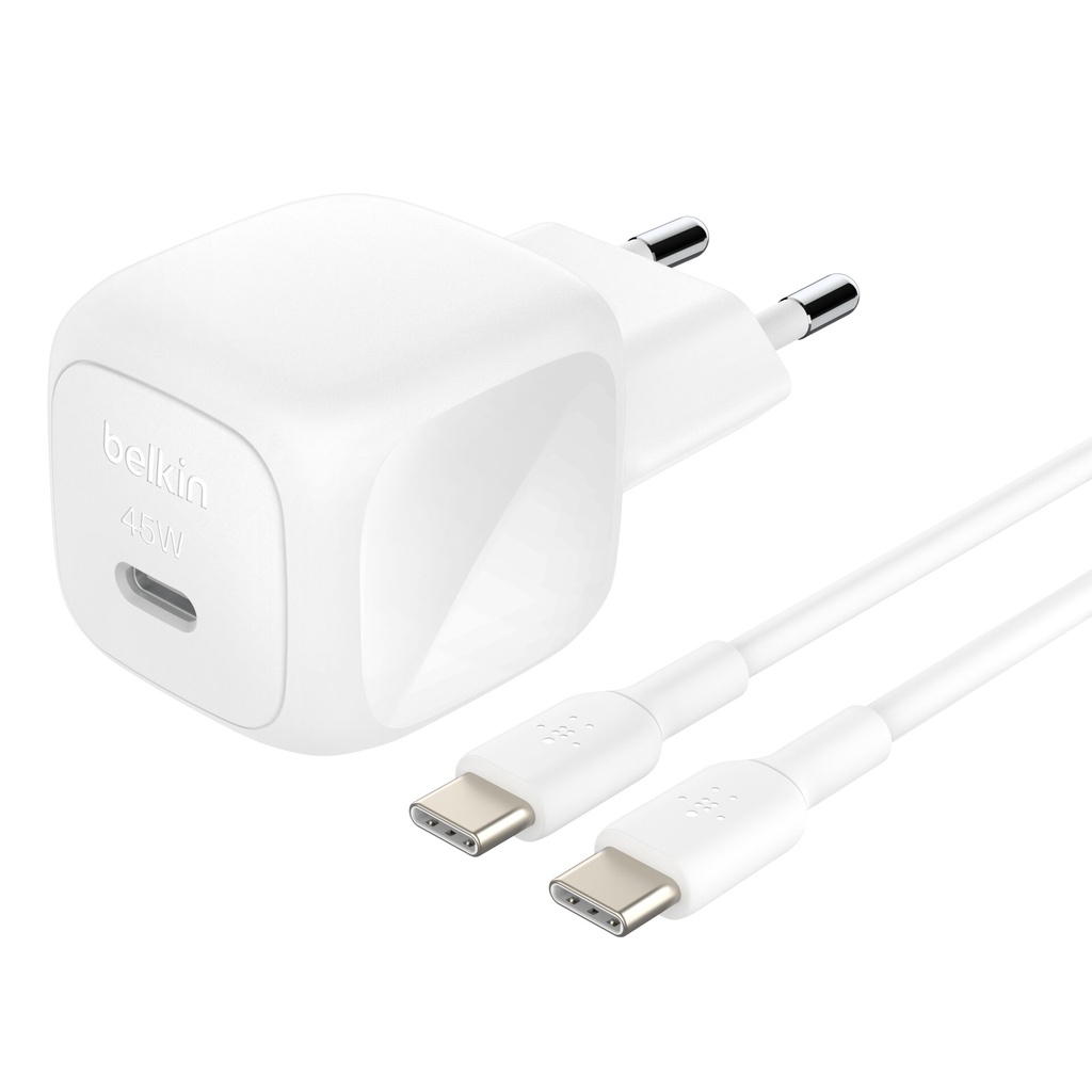 Belkin BOOST Charge USB-C 45W PD PPS+USB-C Cab.wh WCA013kq1MWH-B6
