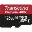 Transcend microSDXC        128GB Class 10 UHS-I 400x + SD Adapter