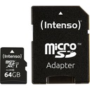 Intenso microSDXC Card      64GB C10 UHS-I Premium with Adapter