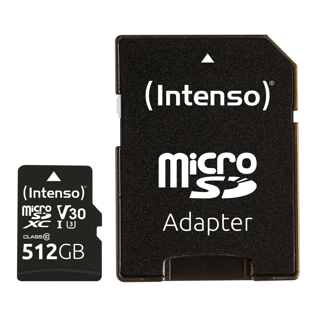 Intenso microSDXC          512GB C10 UHS-I Professional + Adapter