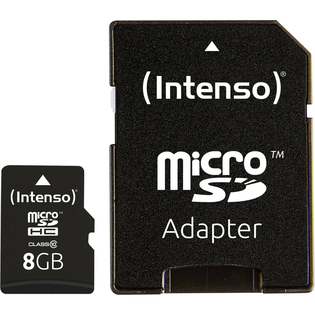 Intenso microSDHC            8GB C10 + Adapter