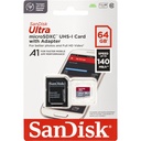 SanDisk Ultra microSDXC A1  64GB 140MB/s Adapt.SDSQUAB-064G-GN6MA