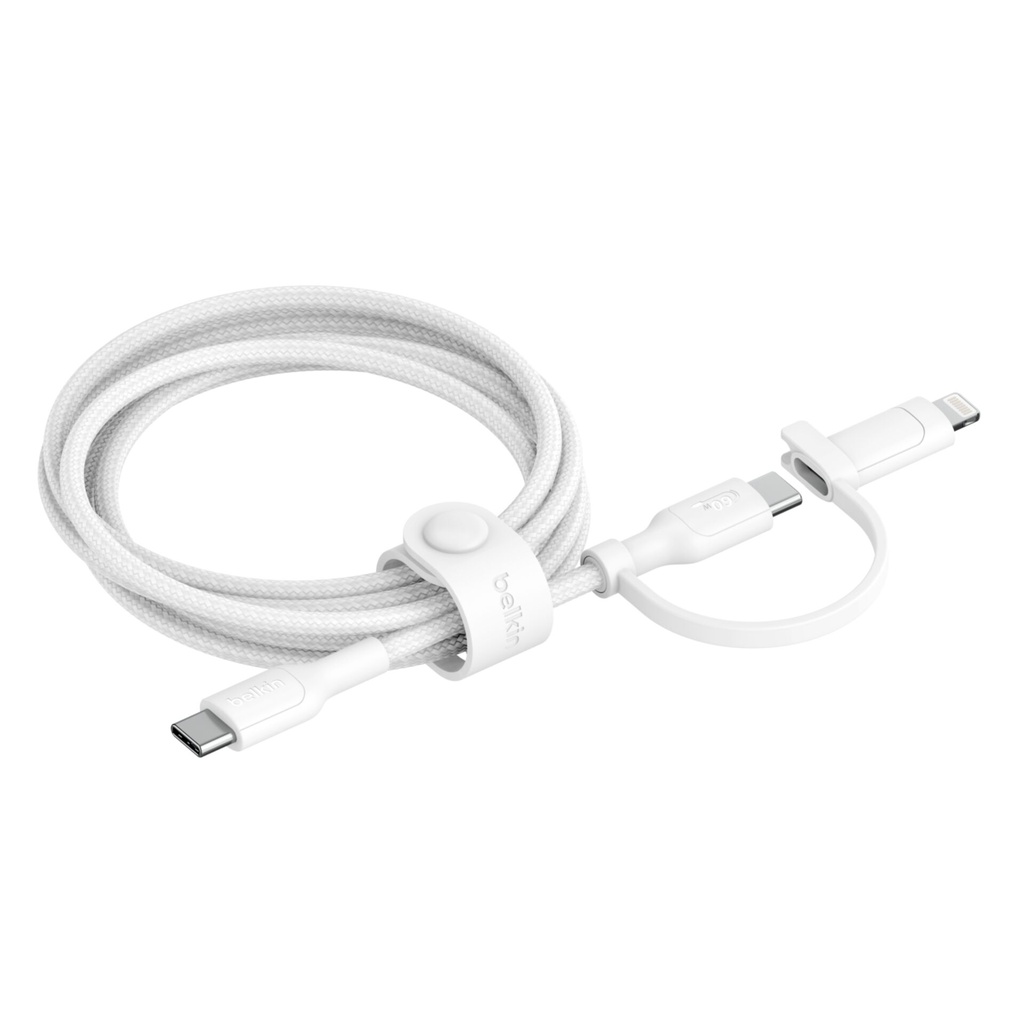 Belkin BOOST CHARGE 2-in-1 Cable USB-C/Lig.1,5m ws.CAC003hq1.5MWH