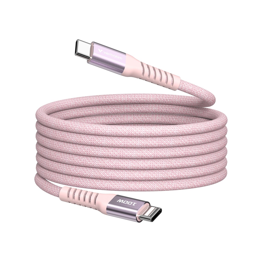 Verbatim Sync&Charge 100W 120cm USB-C/USB-C Magnetic pink  31857