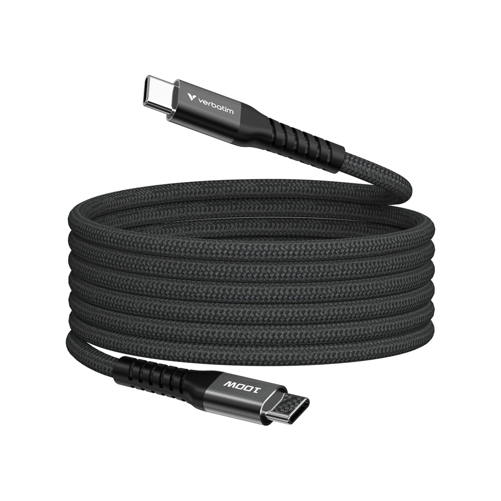 Verbatim Sync&Charge 100W 120cm USB-C/USB-C Magnetic schw. 31863