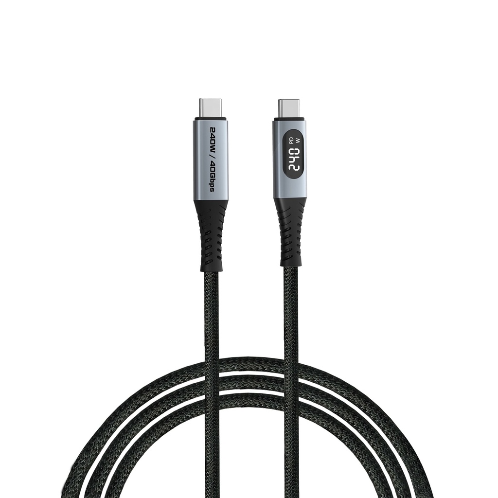 Verbatim Sync&Charge 240W 120cm USB-C/USB-C inkl. Display  31849