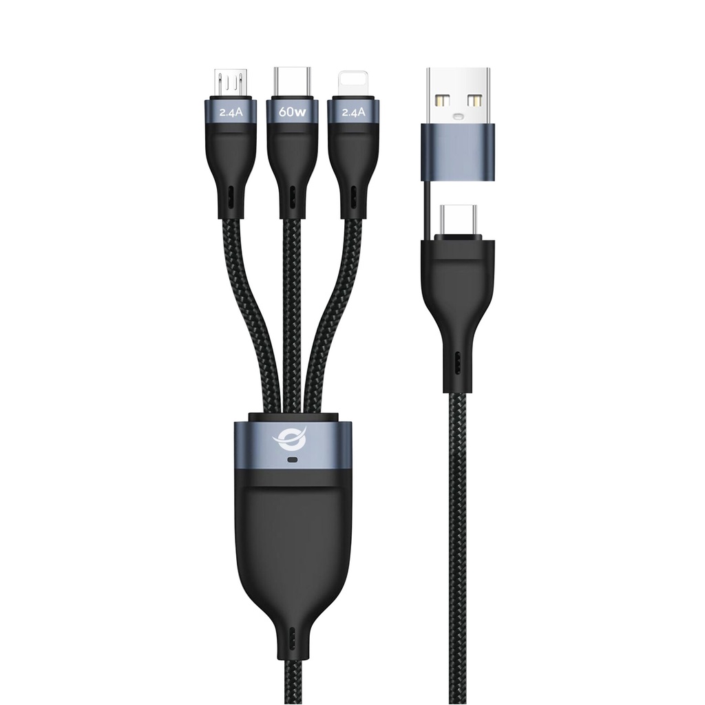 Conceptronic ETTA05B15 3-in-1 USB PD 60W 1.5M
