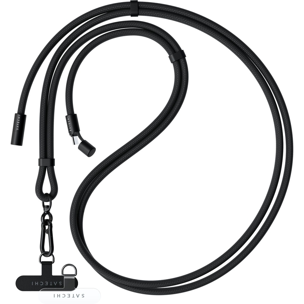 Satechi OntheGo Crossbody Lanyard Cable Black