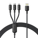 Baseus Rapid Series 3-in-1 USB-A 100W 1.5m, Schwarz