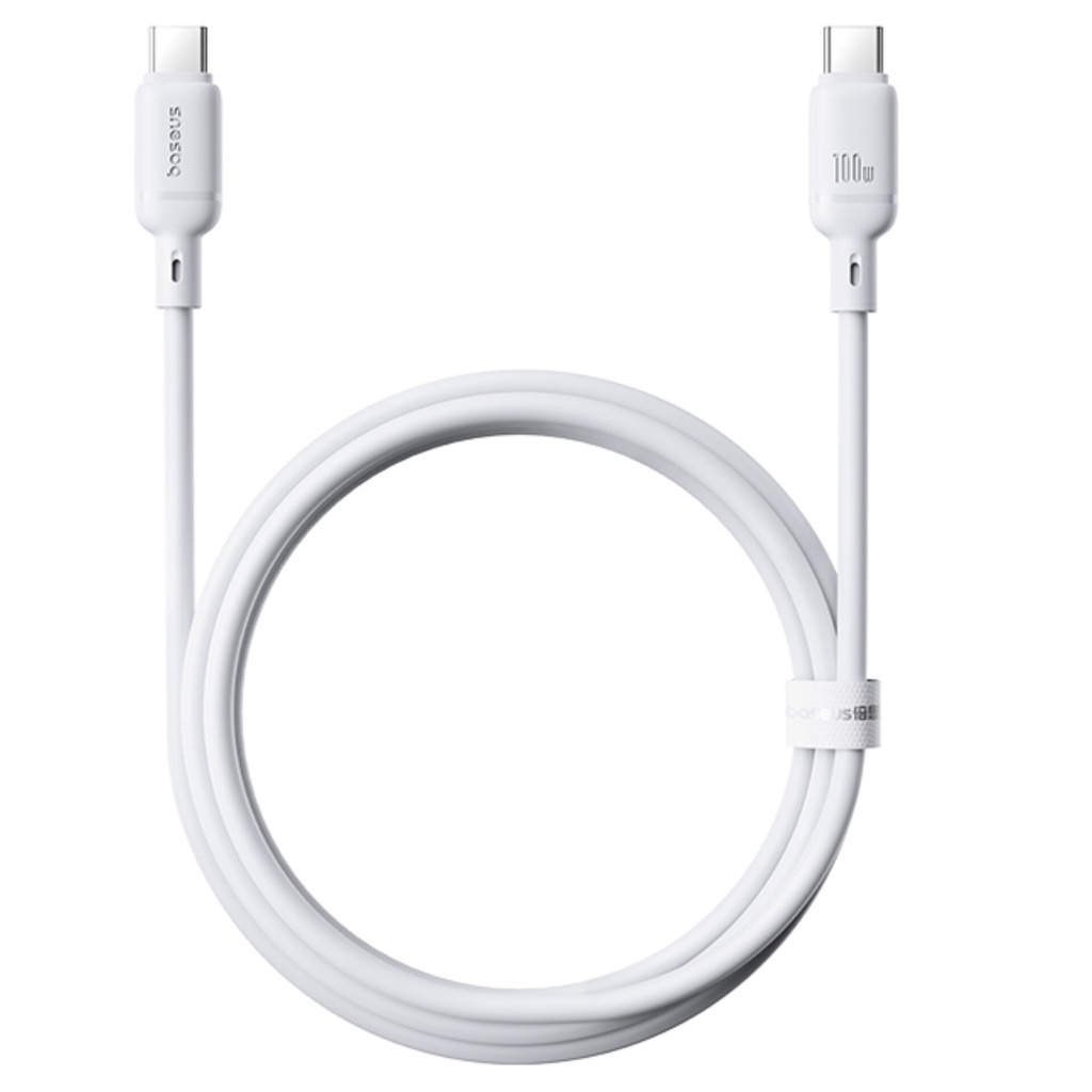 Baseus Silky Series Ladekabel Type-C to Type-C 100W 1m Weiß